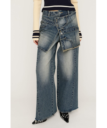 REMAKE ASYMMETRY L／W DENIM パンツ