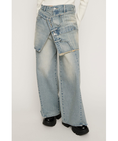 REMAKE ASYMMETRY L／W DENIM パンツ