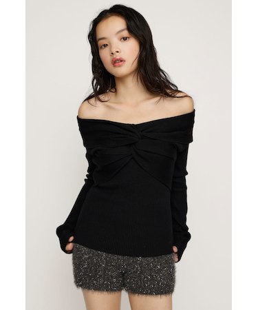 TWIST RIBBON KNIT トップス