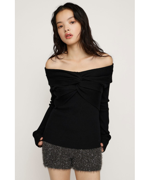 TWIST RIBBON KNIT トップス