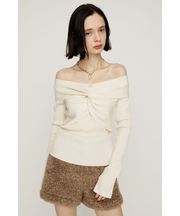 TWIST RIBBON KNIT トップス