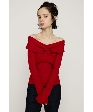 TWIST RIBBON KNIT トップス