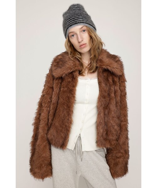 LEOPARD F／FUR FRONT HOOK コート｜スライの通販｜&mall（アンド