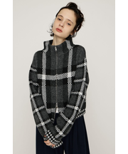 JQ KNIT FRONT ZIP カーディガン