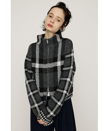 JQ KNIT FRONT ZIP カーディガン