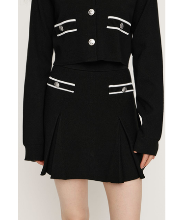 MILANO RIB BOX PLEATS ショートスカート