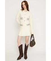 MILANO RIB BOX PLEATS ショートスカート