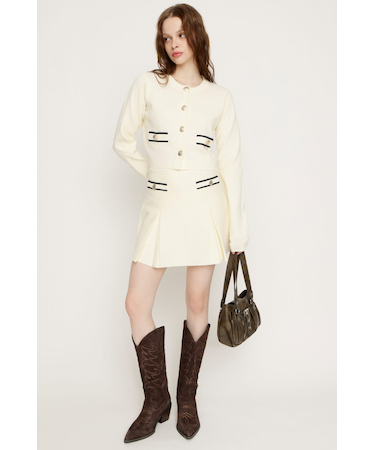 MILANO RIB BOX PLEATS ショートスカート