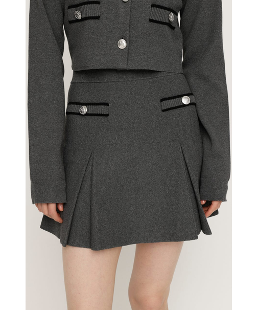 MILANO RIB BOX PLEATS ショートスカート