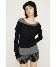 LAYERED KNIT トップス