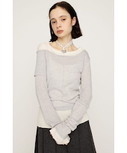 LAYERED KNIT トップス