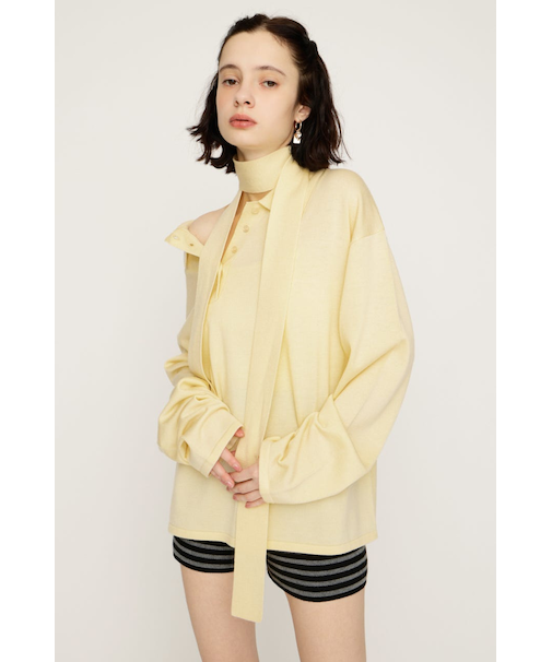 HG KNIT ASYMMETRY トップス