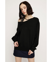 ASYMMETRY NECK LOOSE トップス