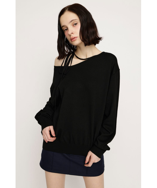 ASYMMETRY NECK LOOSE トップス