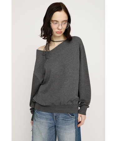 ASYMMETRY NECK LOOSE トップス