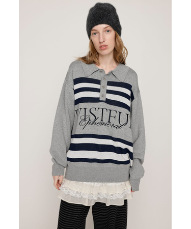 FRONT LOGO POLO トップス