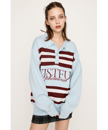 FRONT LOGO POLO トップス