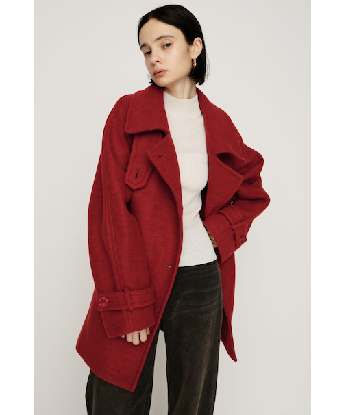 STAND NECK MIDI コート