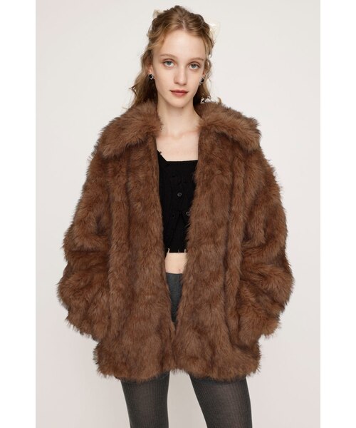 BIG COLLAR FUR コート｜スライの通販｜&mall（アンドモール）三井