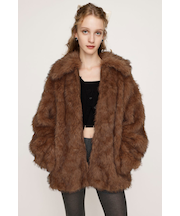BIG COLLAR FUR コート