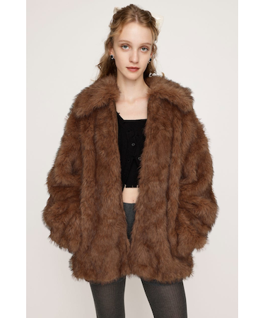 BIG COLLAR FUR コート