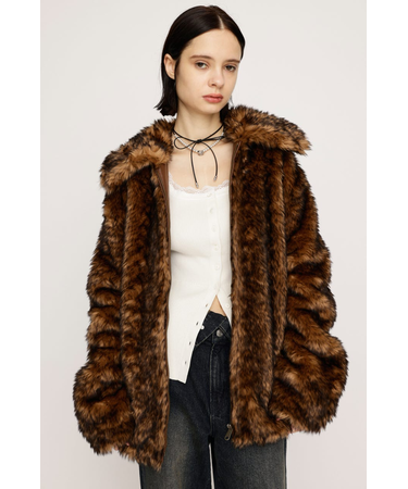 BIG COLLAR FUR コート