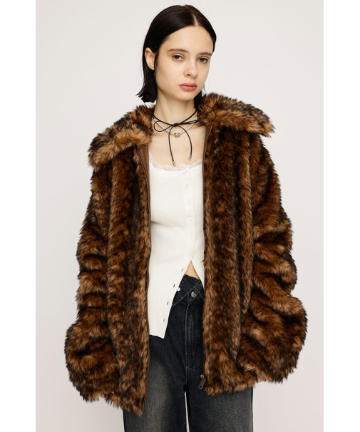 BIG COLLAR FUR コート