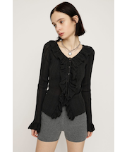 FRONT FRILL KNIT トップス