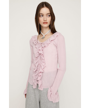 FRONT FRILL KNIT トップス