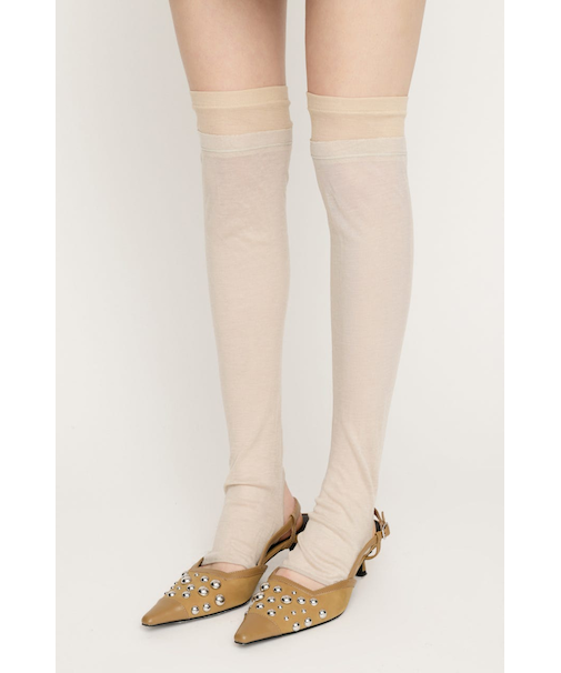 LAYERED SHEER LEG WARMER