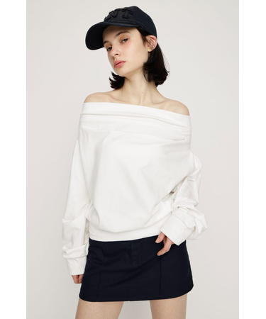 TUCKED OFFSHOULDER トップス