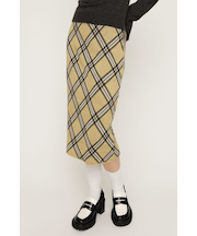 JQ CHECK KNIT ミドルスカート