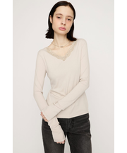 LACE DOCKING CUT トップス