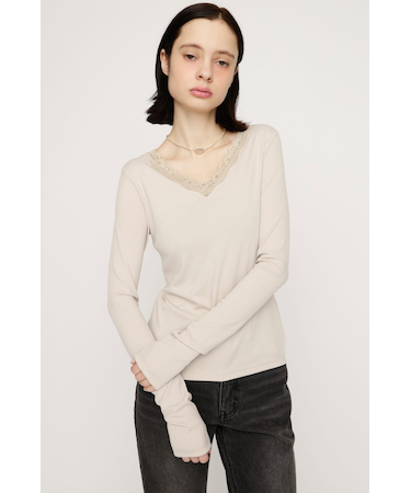 LACE DOCKING CUT トップス