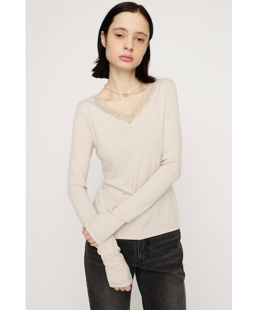 LACE DOCKING CUT トップス