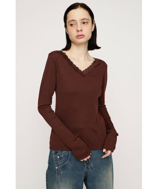 LACE DOCKING CUT トップス