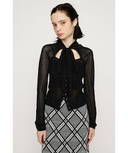 TIE RIBBON KNIT トップス