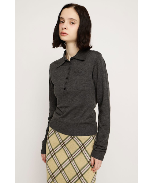 HG KNIT POLO トップス｜スライの通販｜&mall（アンドモール）三井
