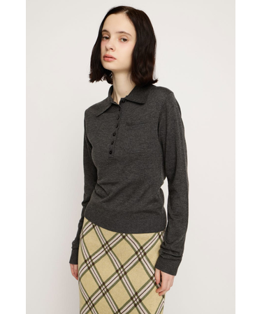 HG KNIT POLO トップス