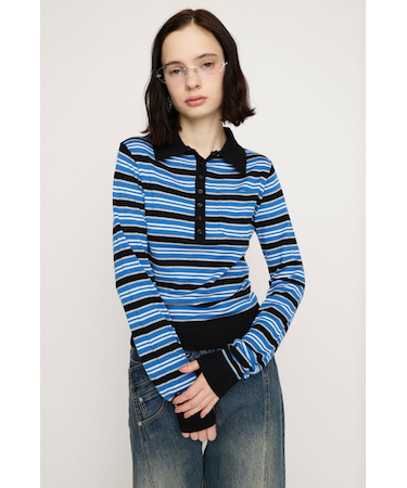 HG KNIT POLO トップス