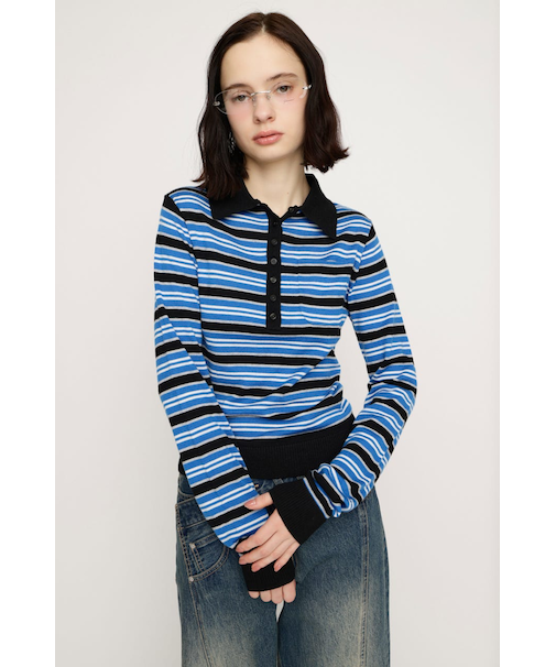 HG KNIT POLO トップス