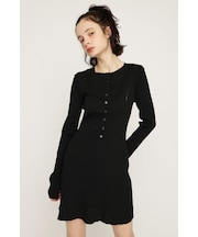 FRONT BUTTON FRILL ショートワンピース