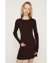 FRONT BUTTON FRILL ショートワンピース