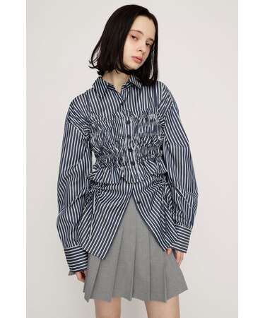 BUSTIER LAYERED GATHER シャツ