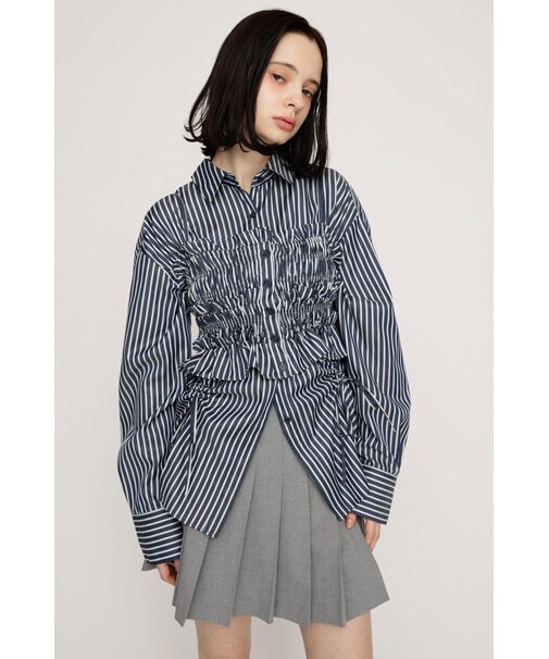 BUSTIER LAYERED GATHER シャツ