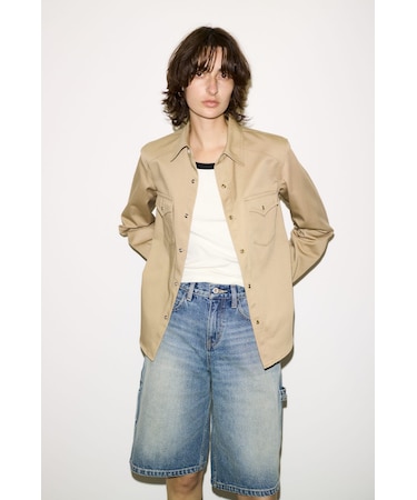 【THROW】PK LONG SLEEVE TWILL シャツ