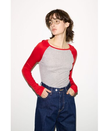 【THROW】FINE TOUCH RAGLAN L／S トップス