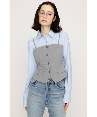 BUSTIER LAYERED LIKE SH トップス