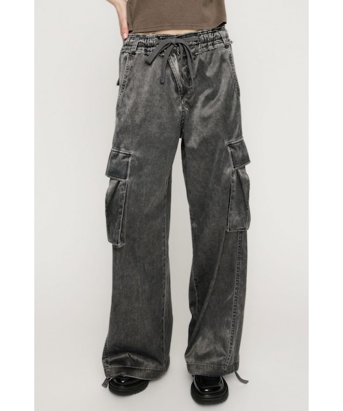 SLY スライ WASHED SATIN CARGO パンツ SNSで話題！】WASHED SATIN CARGO パンツ｜スライの通販｜&mall