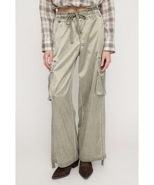 sly WASHED SATIN CARGO パンツ SNSで話題！】WASHED SATIN CARGO パンツ｜スライの通販｜&mall